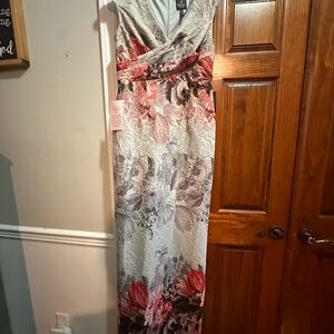 Adrianna Papell Multicolor Floral Maxi Dress